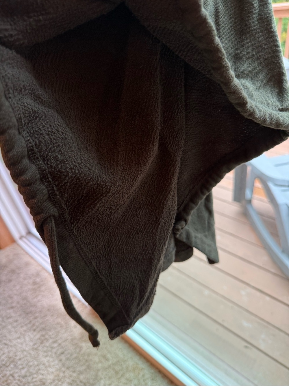 BUCKETLIST Olive Green Pullover Sweatshirt Poncho - Picture 2 of 5